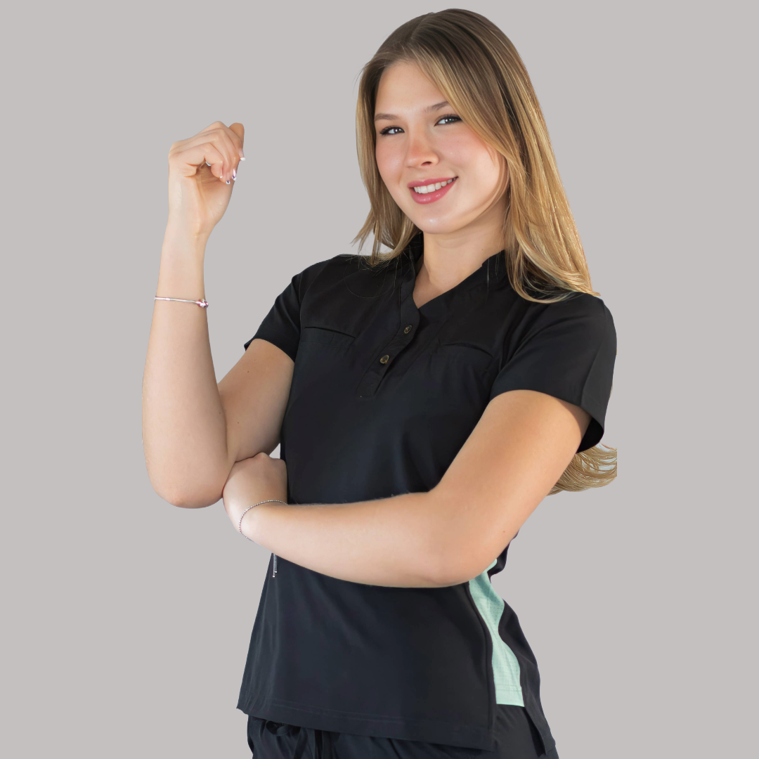 Filipina Quirúrgica Negro/Green Bay, Scrubs 520
