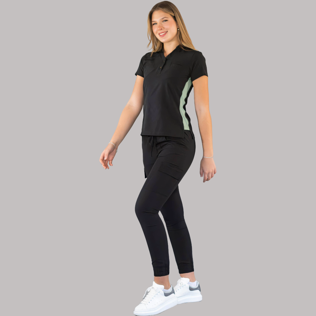 Filipina Quirúrgica Negro/Green Bay, Scrubs 520