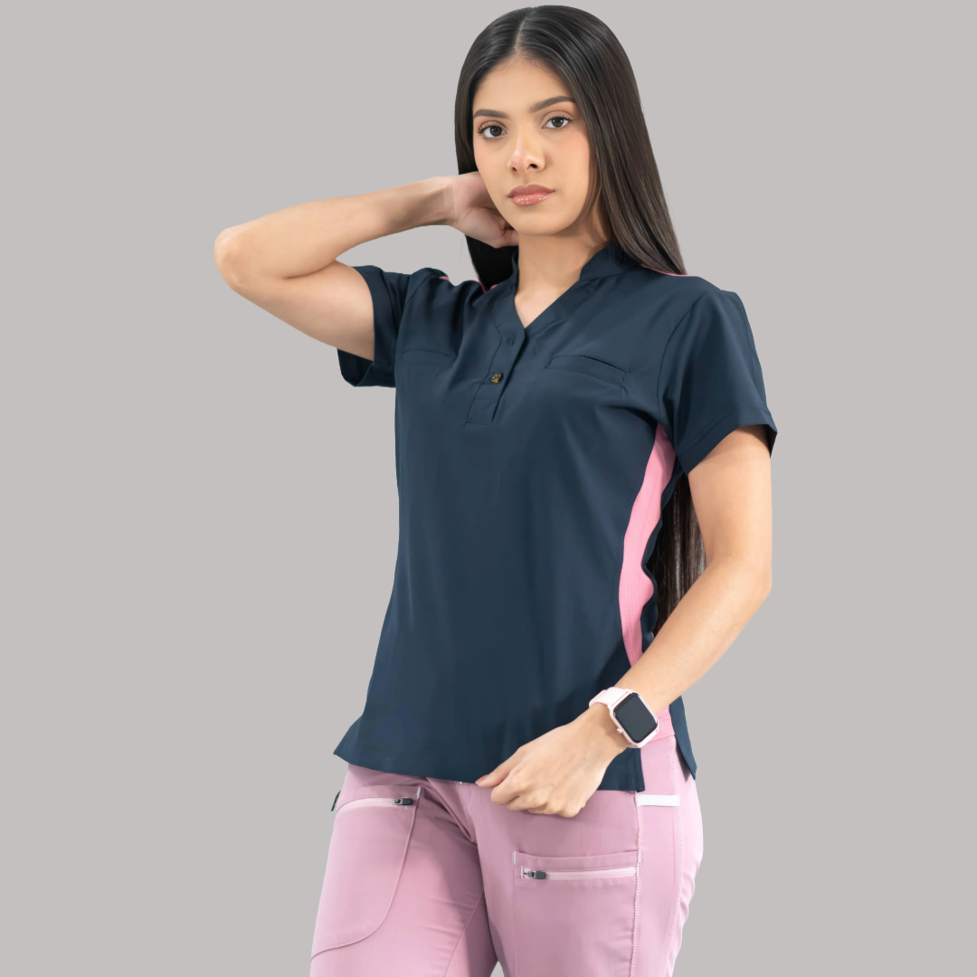 Filipina Quirúrgica Azul Mno./Palo de Rosa Mujer, Scrubs 520