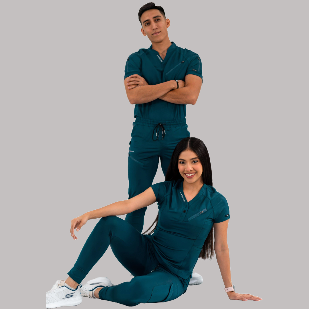 Filipina Quirúrgica Super Stretch Azul Caribe Hombre, Scrubs 905