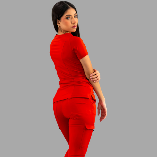 Filipina Quirúrgica Mujer Rojo, Super Stretch, Scrubs 901