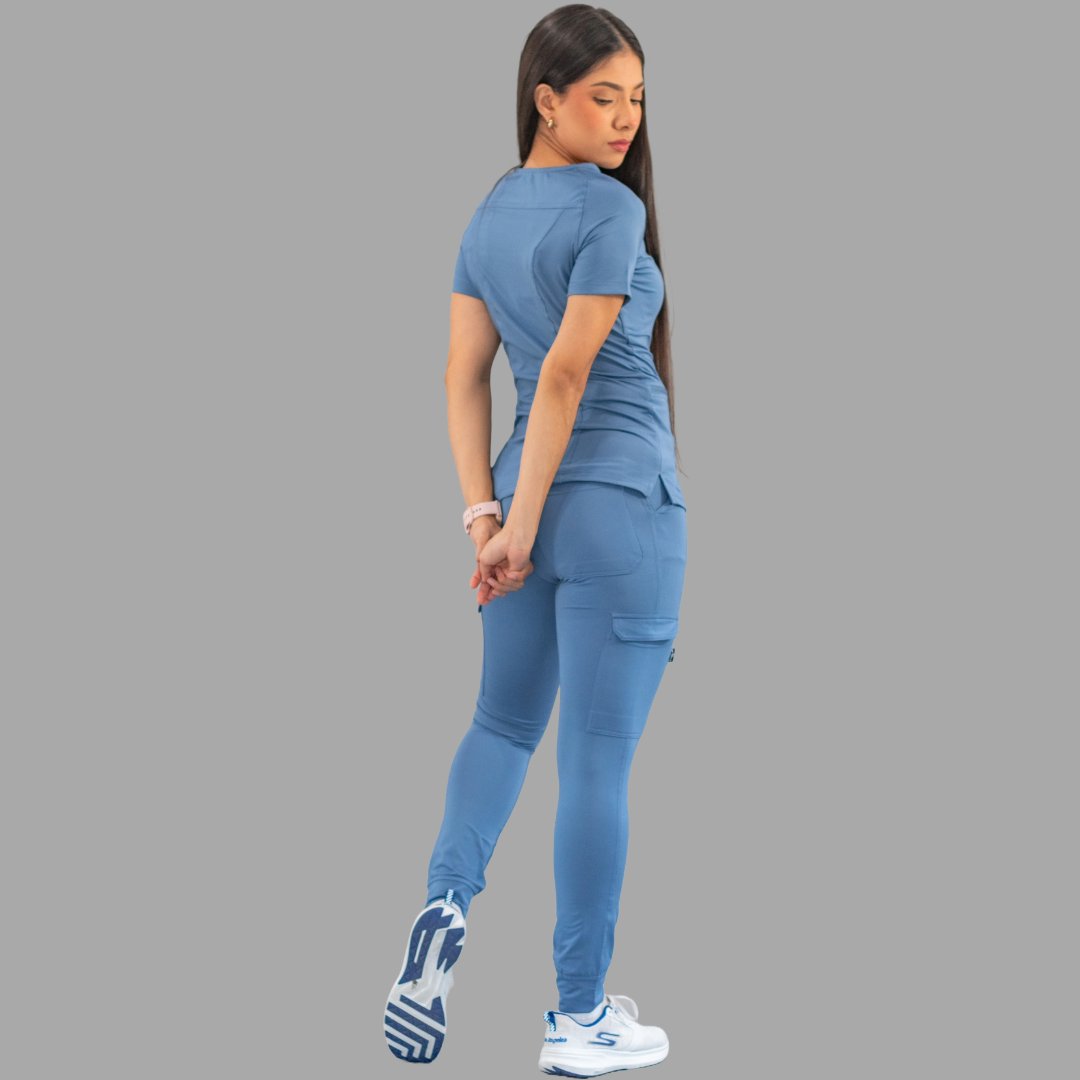 Filipina Quirúrgico Mujer Azul Cornflower, Super Stretch, Scrubs 901