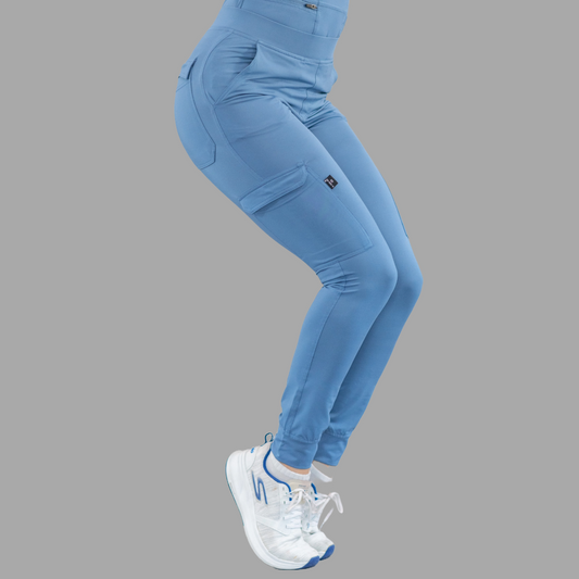 Jogger Quirúrgico Mujer Azul Cornflower, Super Stretch, Scrubs 901