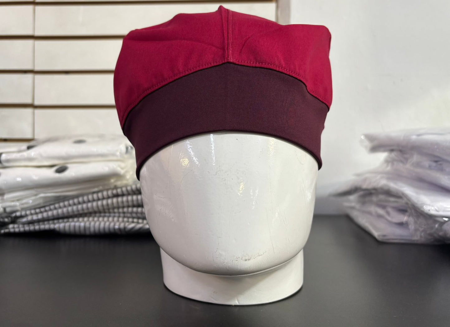 Gorro Quirúrgico Vino con Stretch Unisex