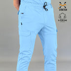 Jogger Quirúrgico Hombre Azul Cielo S-FOR-ME 901 Super Stretch