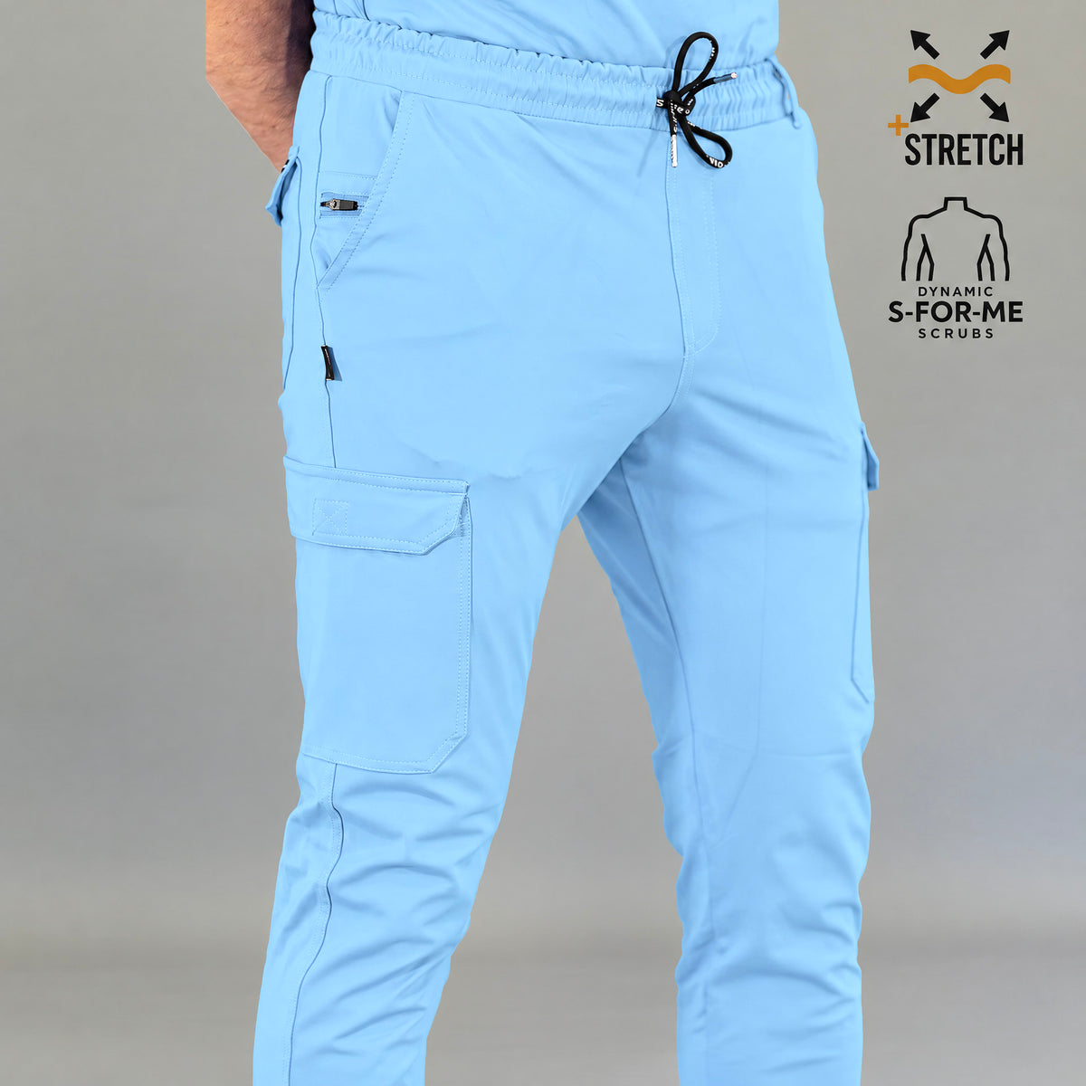 Jogger Quirúrgico Hombre Azul Cielo S-FOR-ME 901 Super Stretch