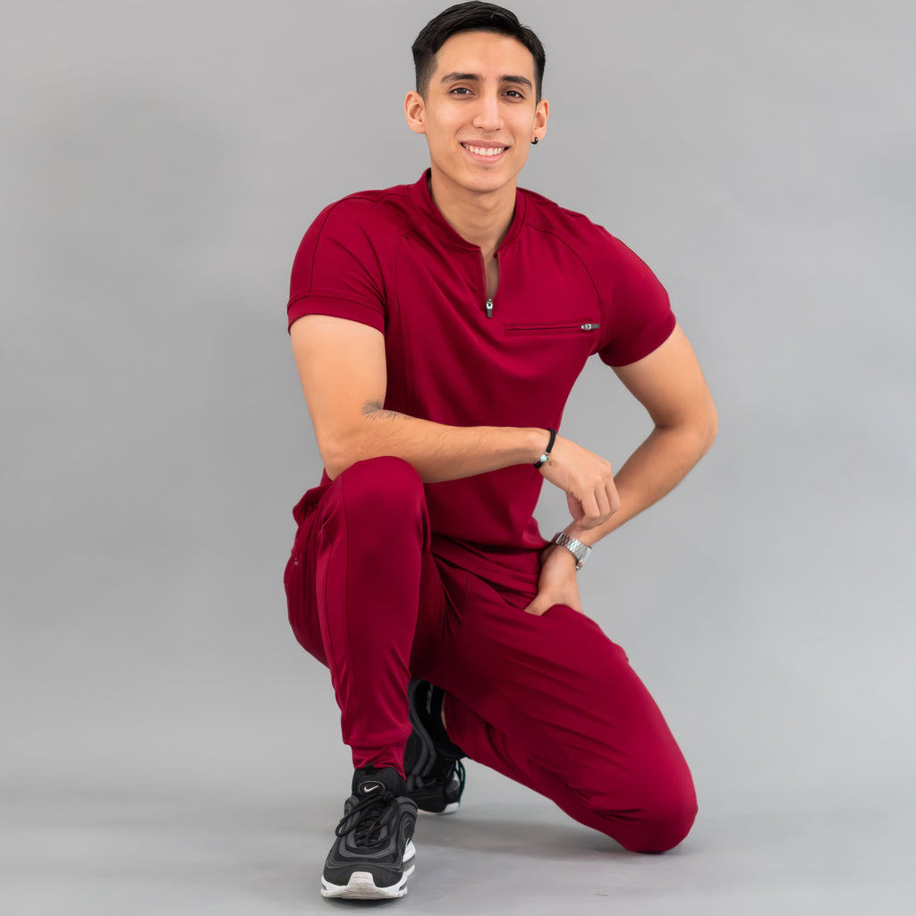 Conjunto Quirúrgico Super Stretch Hombre – Estilo 920 Vino