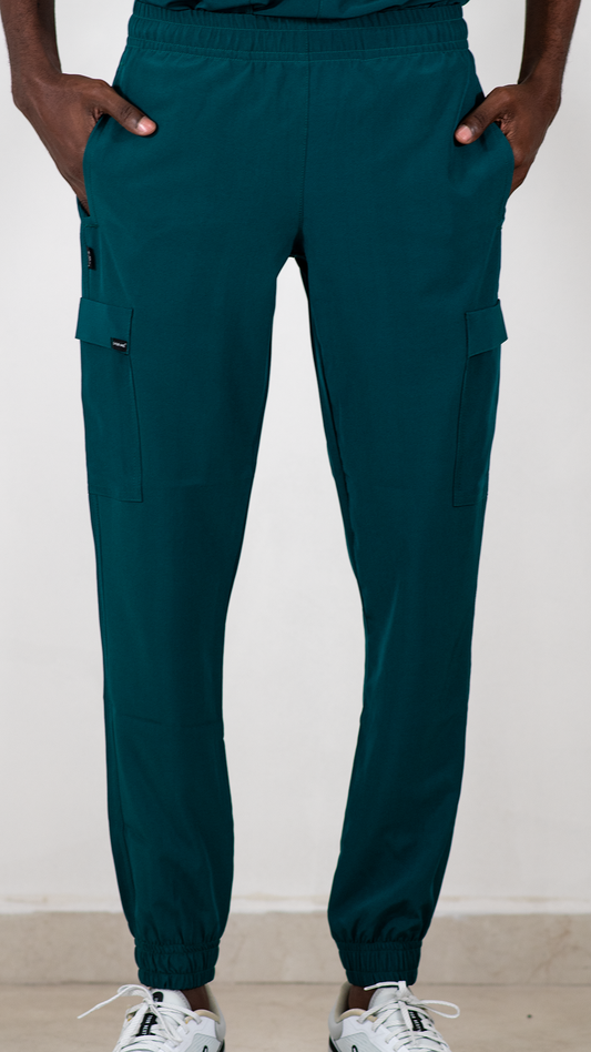 Jogger Quirúrgico Hombre 600 5 Bolsas Verde Botella F.W