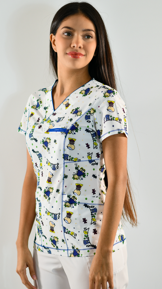 Filipina Estampada peques azul para dama