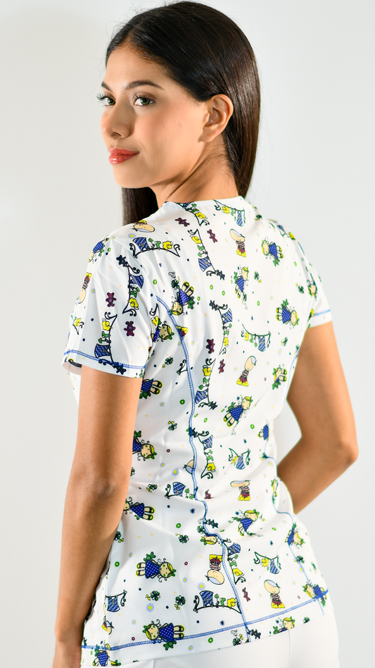Filipina Estampada peques azul para dama
