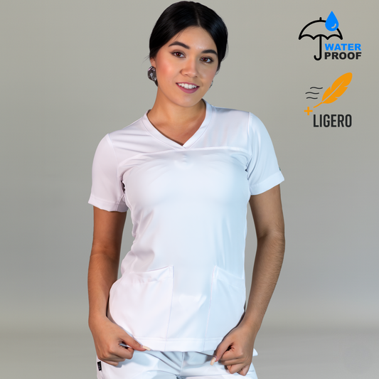 scrubs blancos para enfermera