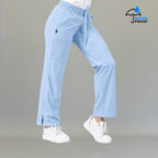 Pantalón 502 Pierna Amplia Quirúrgico Mujer Azul Plumbago Antifluido Relaxed