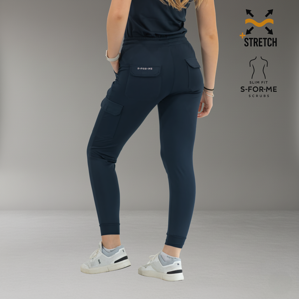 Jogger Quirúrgico Mujer Super Stretch Azul Marino, Scrubs 905