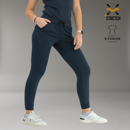 Jogger Quirúrgico Mujer Super Stretch Azul Marino, Scrubs 905
