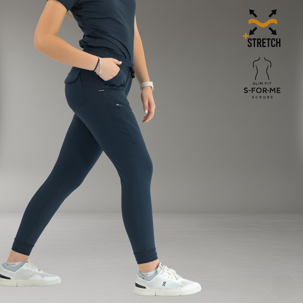 Jogger Quirúrgico Mujer Super Stretch Azul Marino, Scrubs 905