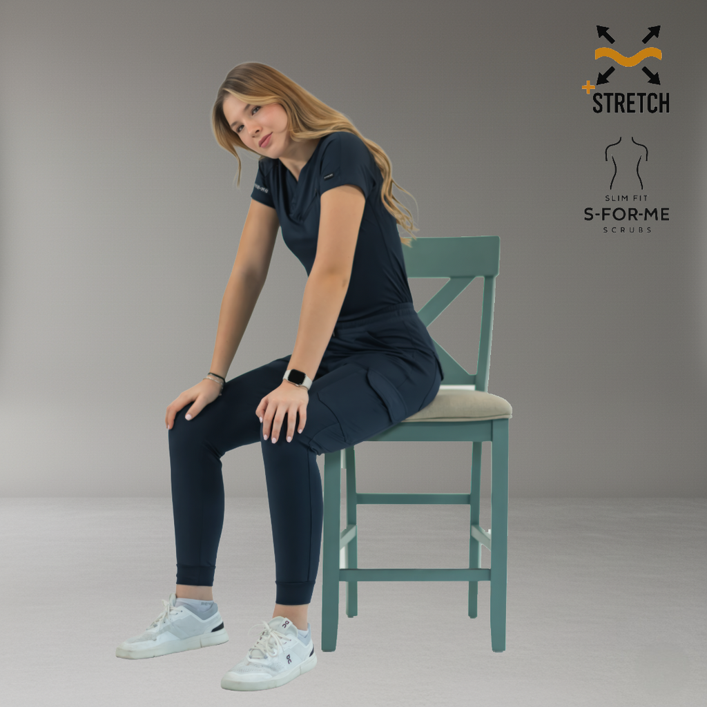 Jogger Quirúrgico Mujer Super Stretch Azul Marino, Scrubs 905