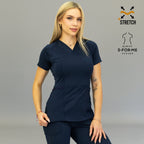 Uniforme médico azul marino para enfermera modelo 902 Sandel Medica México