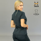 Filipina quirurgica mujer gris oxford Estilo 910 para uniforme medico profesional