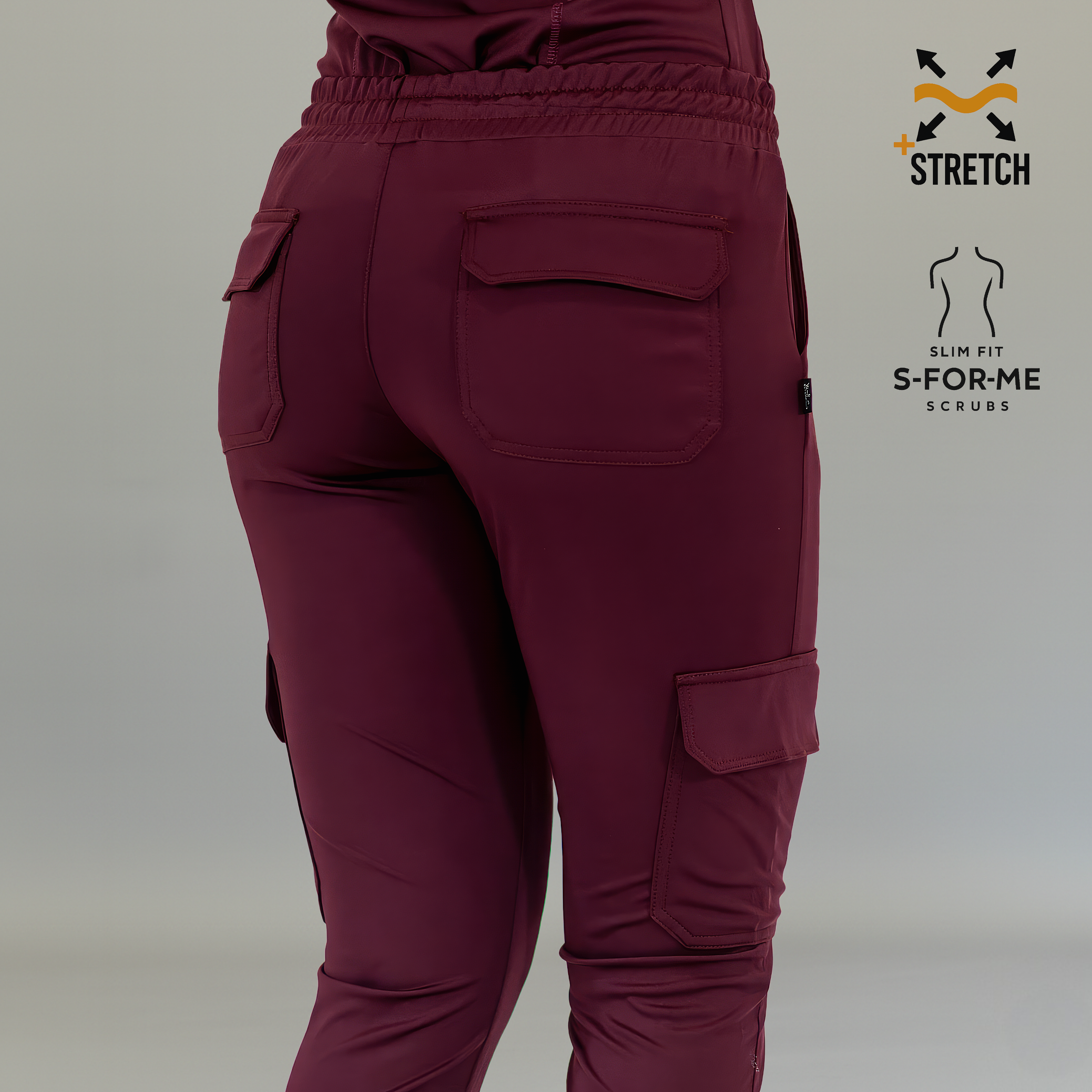 Conjunto Quirúrgico Color Vino para Mujer – Estilo 910 | Super Stretch Slim Fit