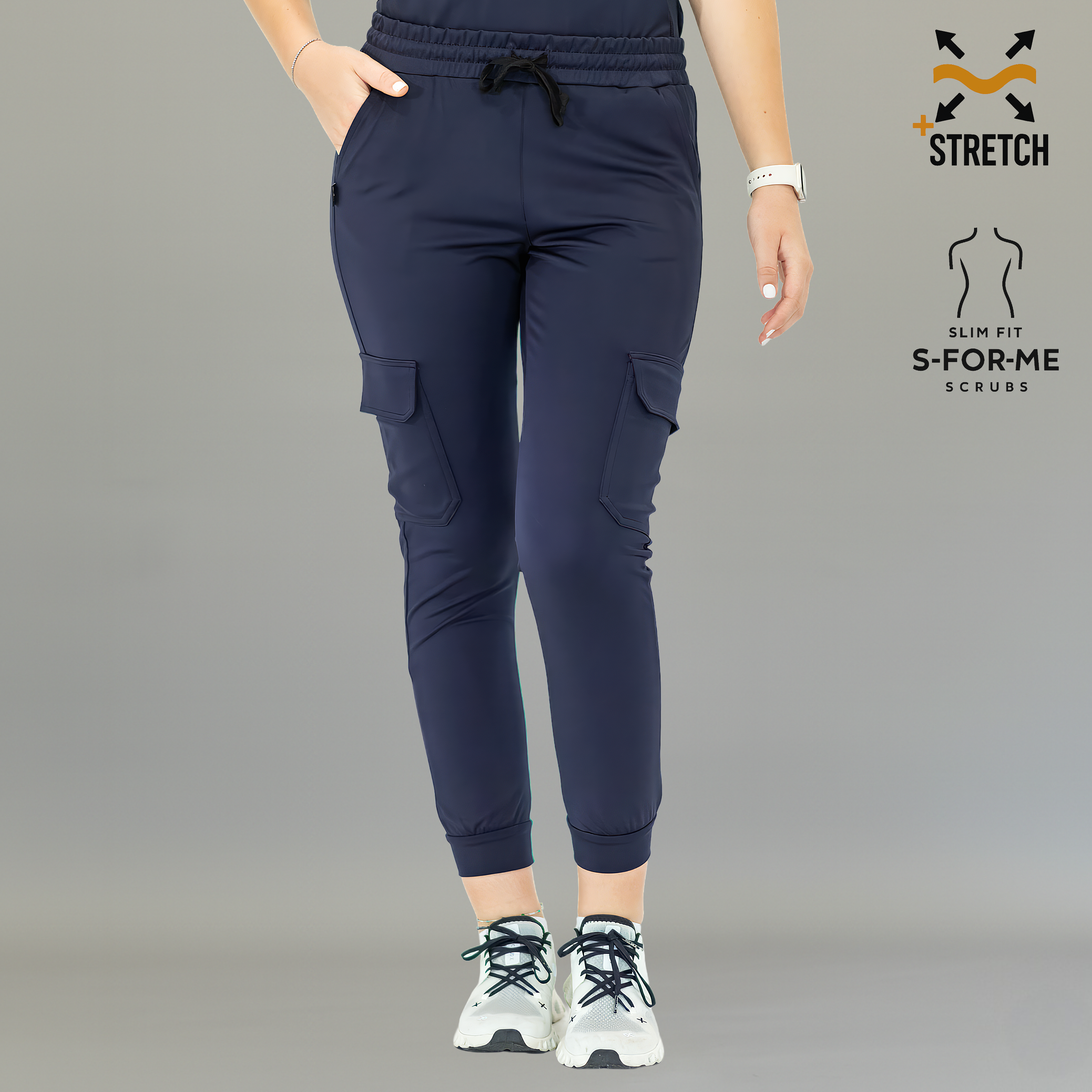 Jogger Quirúrgico 910, Azul Marino Mujer Super Stretch, Scrubs 910