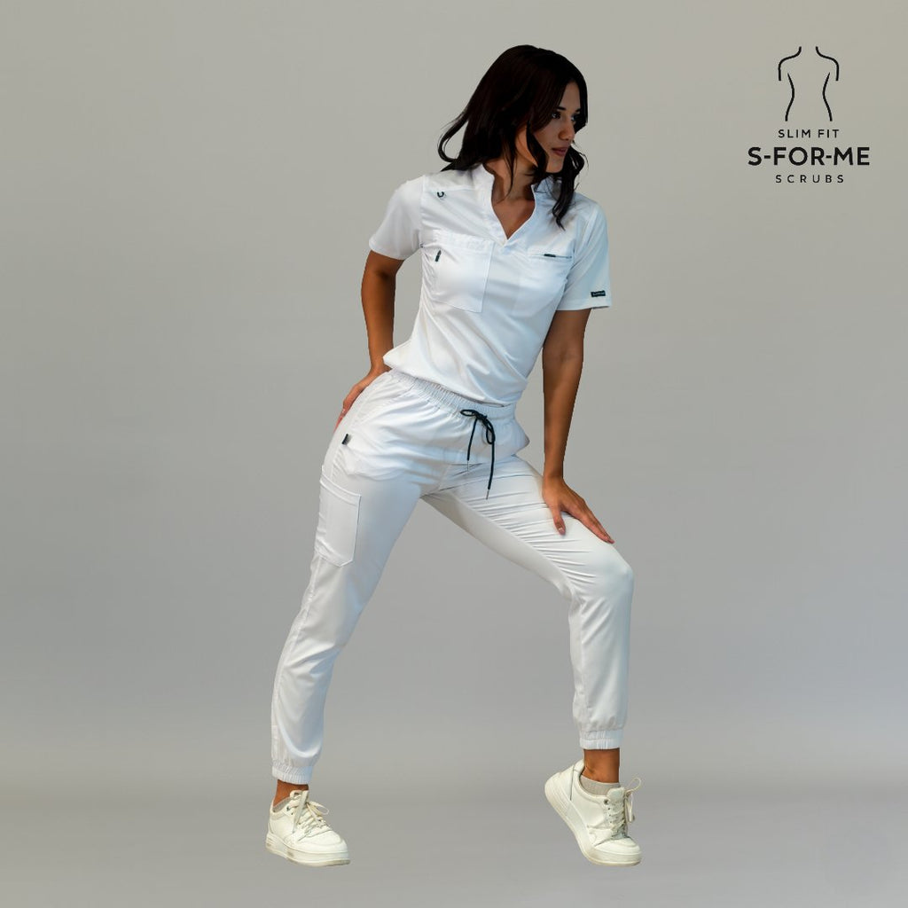 Women’s 511 white scrub set with butter-soft stretch fabric