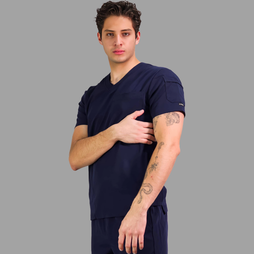 Filipina Quirurgica Antifluido Hombre Azul Marino, Scrubs 300