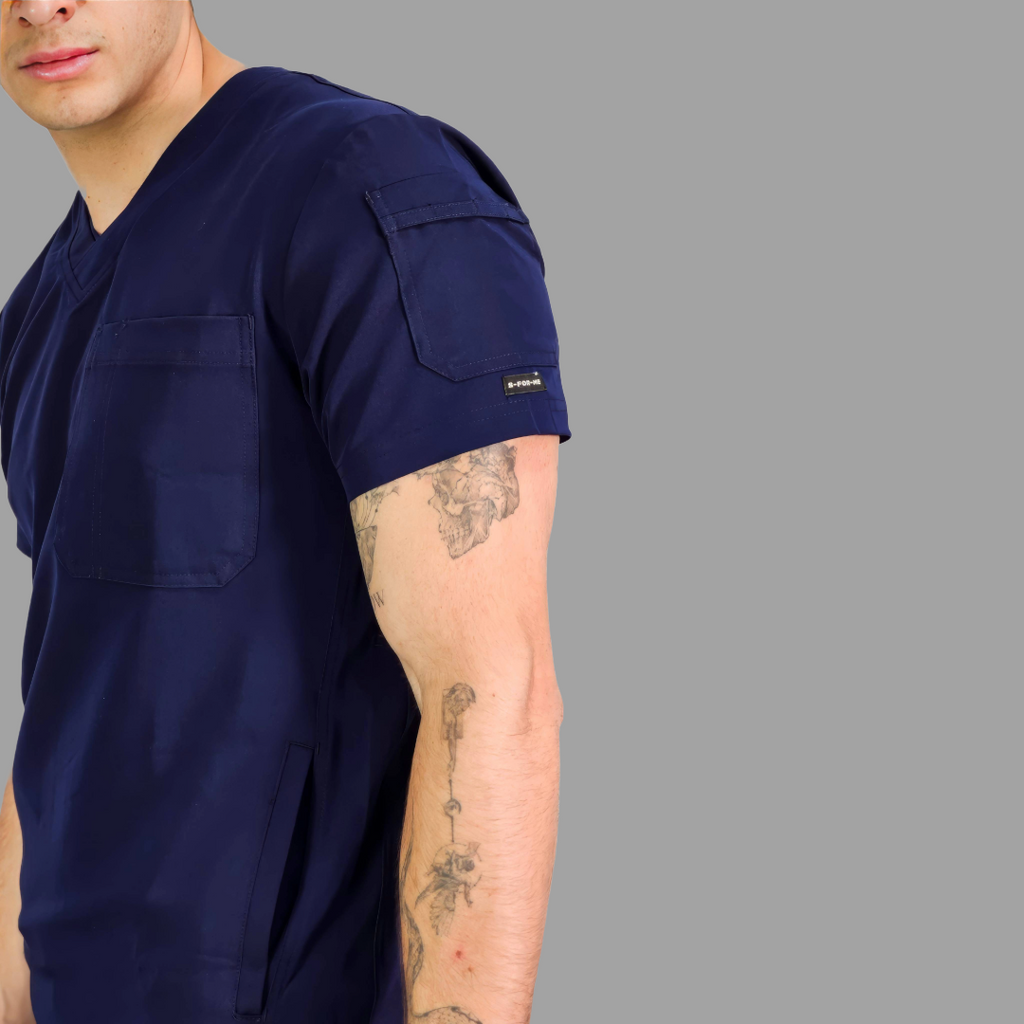 Filipina Quirurgica Antifluido Hombre Azul Marino, Scrubs 300
