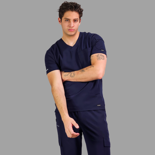 Filipina Quirurgica Antifluido Hombre Azul Marino, Scrubs 300