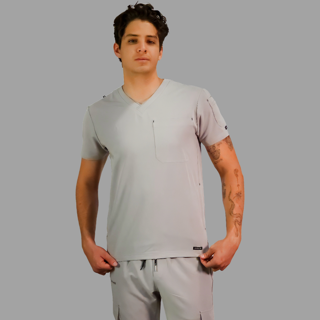 Conjunto Quirúrgico Antifluido Hombre – Estilo 300 Gris Perla