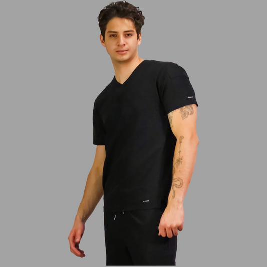 Filipina Quirurgica Antifluido Hombre Negra, Scrubs 300