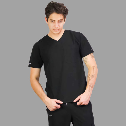 Filipina Quirurgica Antifluido Hombre Negra, Scrubs 300