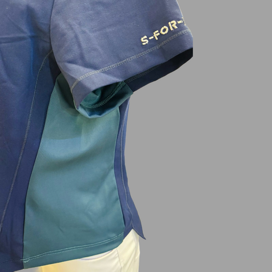 Filipina Quirúrgica 301 Azul Marino/ Costado Azul Caribe Mujer, Scrubs Antifluido