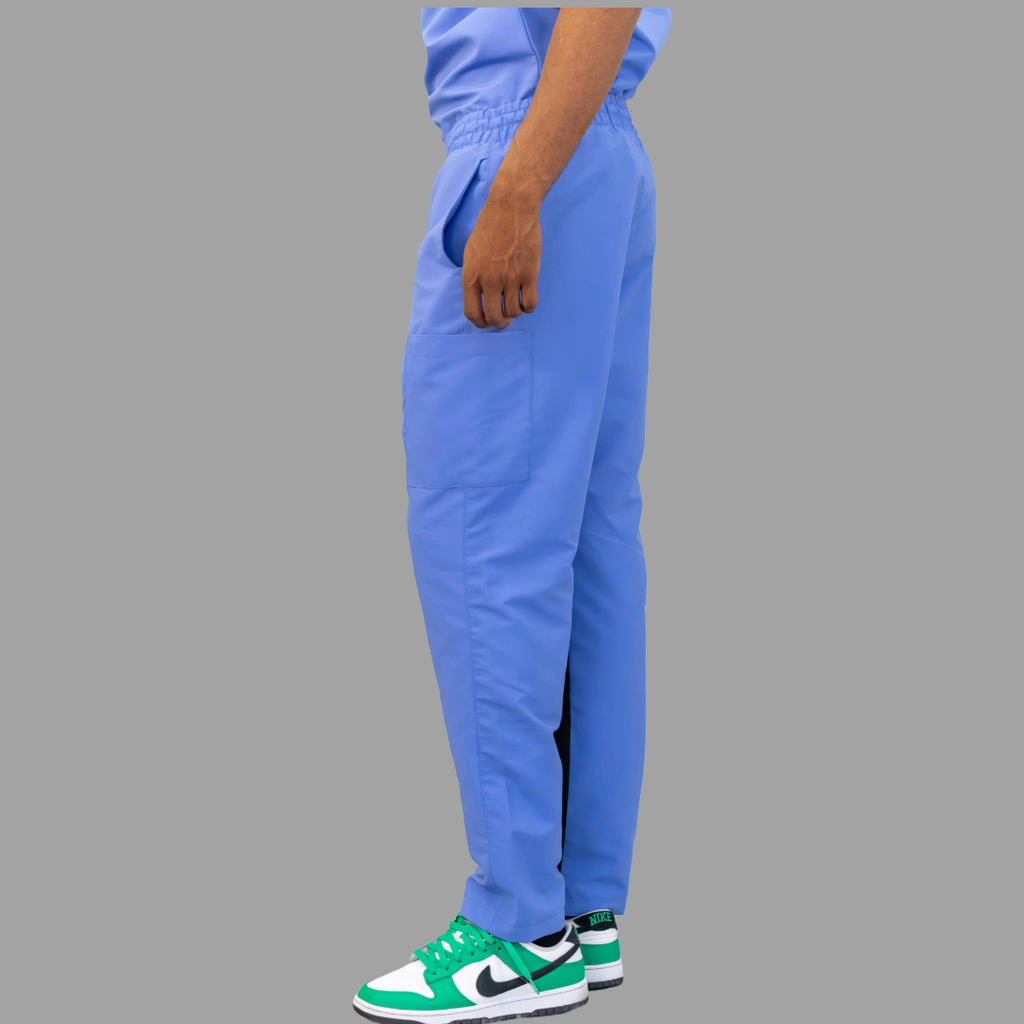 Pantalón Quirúrgico 500 Unisex Basic Azul Plumbago Antifluido-cloro resistente, Scrubs 500