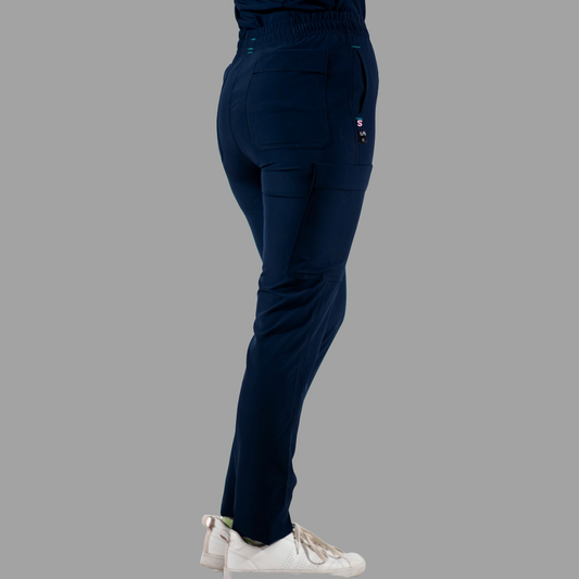 Pantalón Quirúrgico Mujer 6 Bolsas Azul Mno Tono 2, Scrubs Est. 501 F.W.