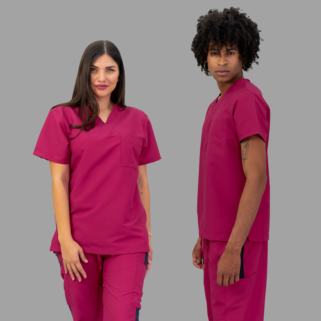 Conjunto Quirúrgico Unisex · Modelo 500 Basic · Color Vino