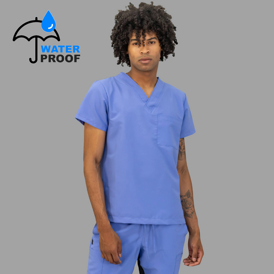 Filipina Quirúrgica 500 Unisex Basic Azul Plumbago Antifluido-cloro resistente Scrubs 500 FW