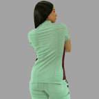 Filipina Médica para Mujer Modelo 930 Verde Menta y Vino Superstretch