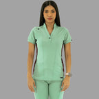 Filipina Médica para Mujer Modelo 930 Verde Menta y Vino Superstretch