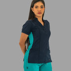Filipina Médica para Mujer Modelo 930 Azul Marino/Teal Superstretch