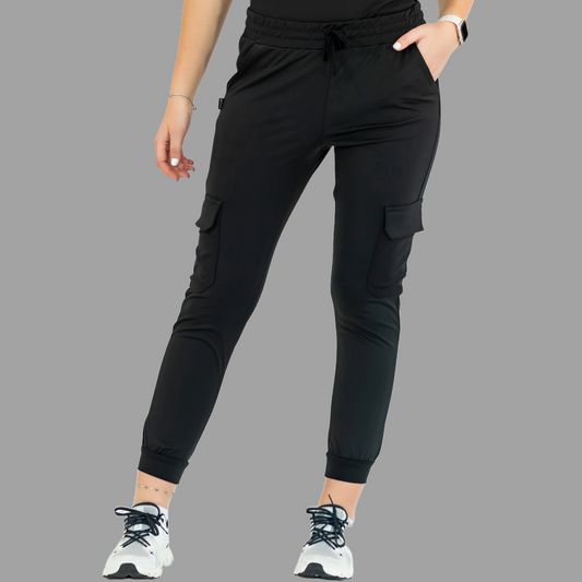 Jogger Quirúrgico Negro Mujer Super Stretch, Scrubs 910