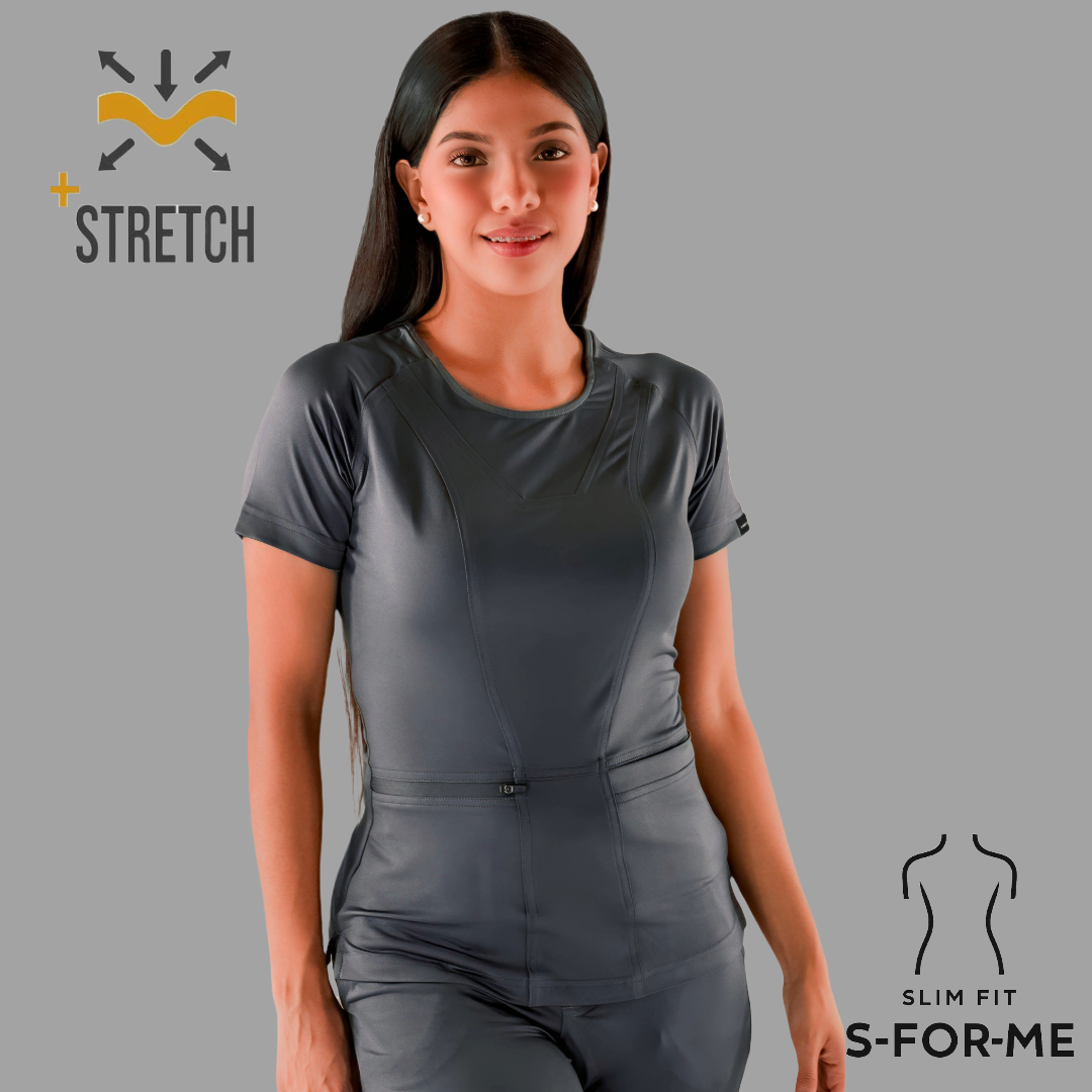 Conjunto Quirúrgico Mujer – Estilo 901 Gris Oxford | Super Stretch