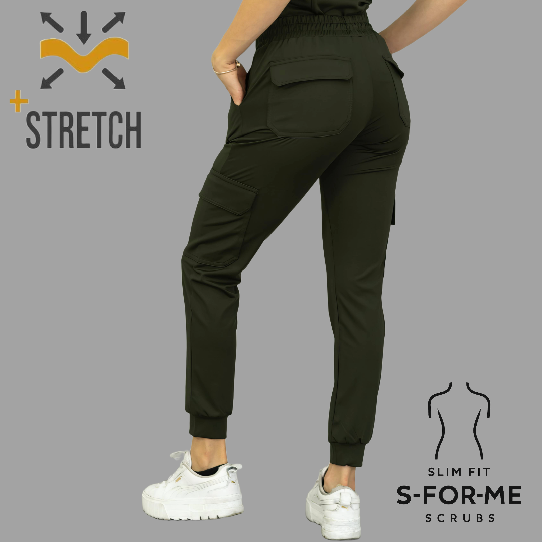 Conjunto Quirúrgico Verde Olivo para Mujer – Estilo 910 | Super Stretch Slim Fit