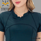 Filipina médica azul petróleo mujer Estilo 910 elasticidad 4 direcciones super stretch