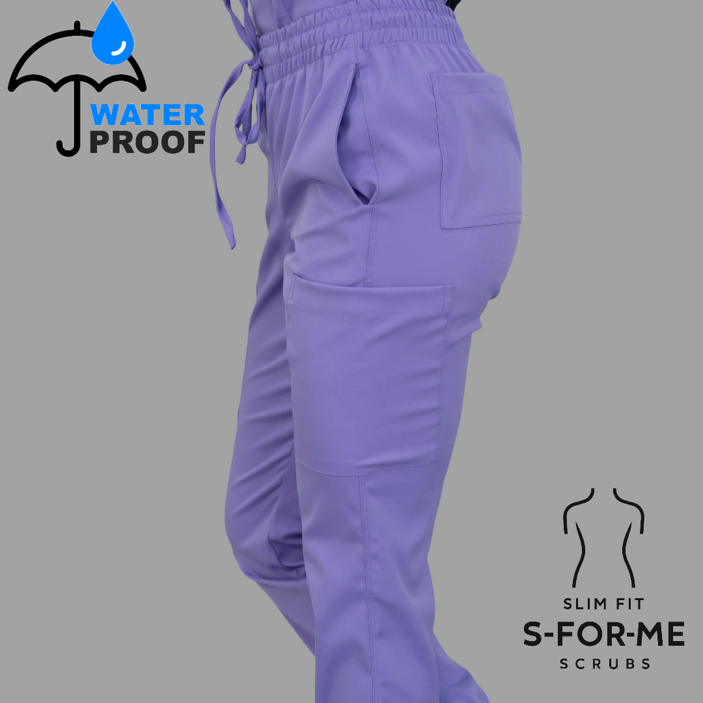 Conjunto Quirúrgico Mujer · Modelo 501 Slim Fit · Lila / Azul Marino