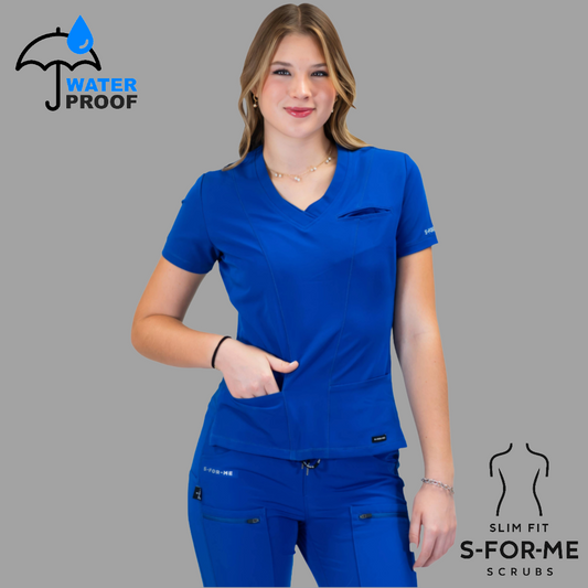 Filipina Quirúrgica Azul Rey Mujer Antifluido Scrubs 300