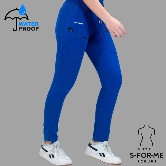 Pantalón Quirúrgico Azul Rey Mujer, Scrubs Antifluido Est. 300