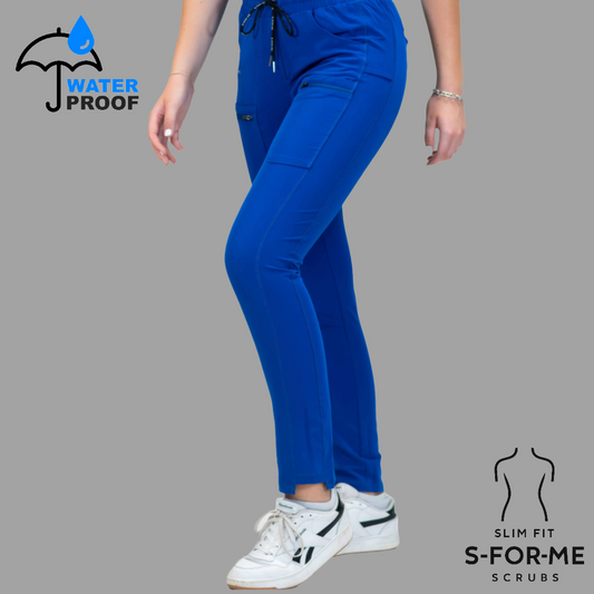 Pantalón Quirúrgico Azul Rey Mujer, Scrubs Antifluido Est. 300