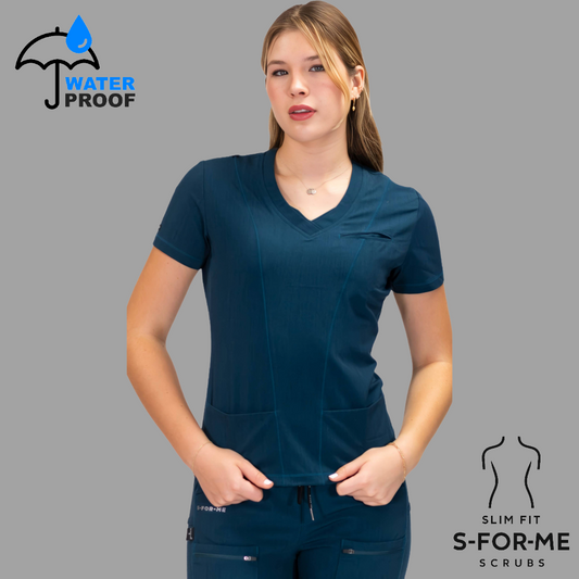 Filipina Quirúrgica Azul Caribe Mujer Antifluido, Scrubs 300