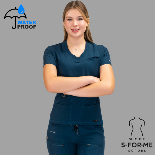 Filipina Quirúrgica Azul Caribe Mujer Antifluido, Scrubs 300