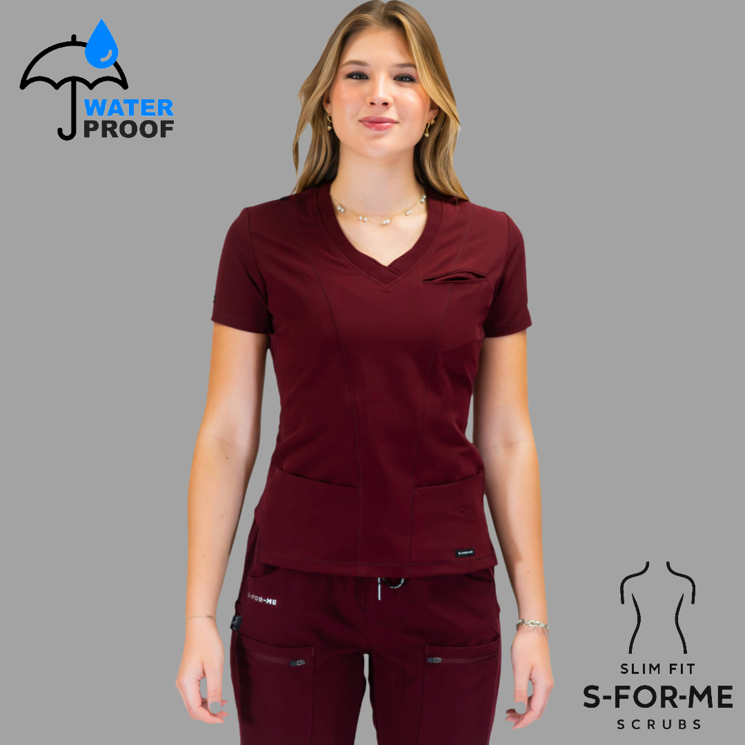 Conjunto Quirúrgico Antifluido Mujer – Estilo 300 Vino